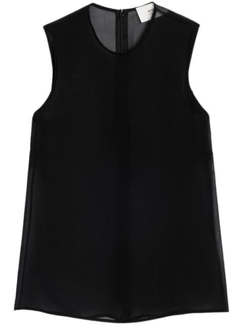 semi-sheer silk top by AMI