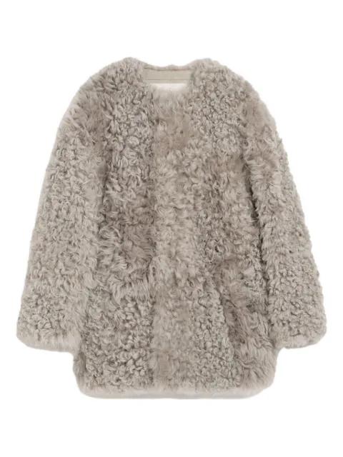 shearling short coat by AMI