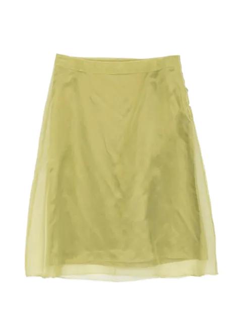 sheer layered midi skirt by AMI