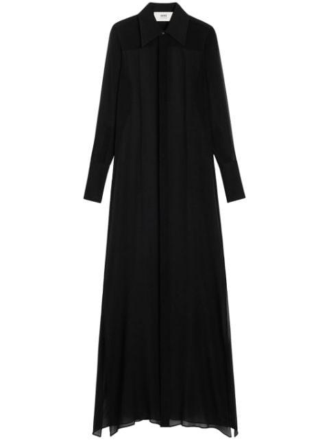 sheer silk maxi dress by AMI