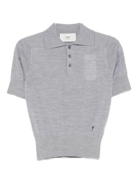 short-sleeve polo top by AMI
