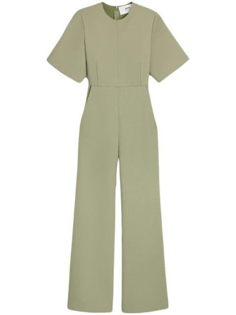 short-sleeve wool jumpsuit by AMI