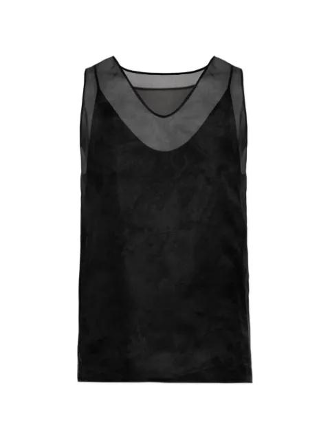 silk V-neck top by AMI