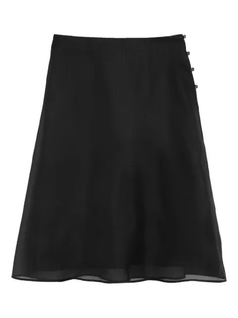 silk midi sheer underskirt trapeze skirt by AMI