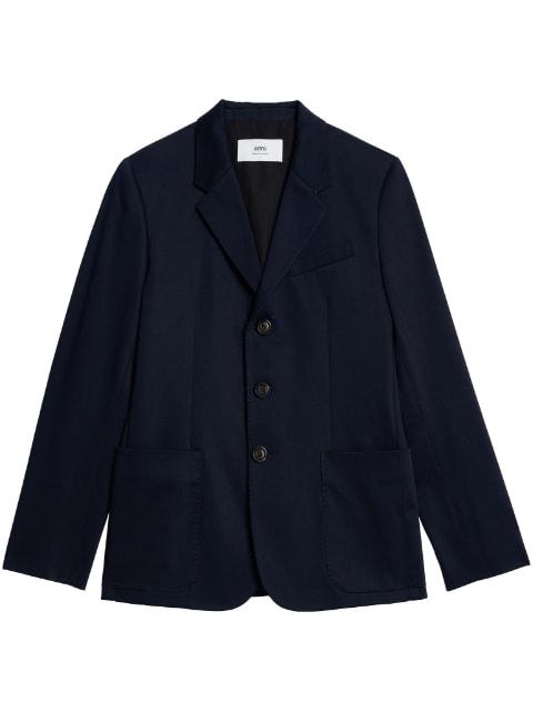 single-breasted cotton blazer by AMI