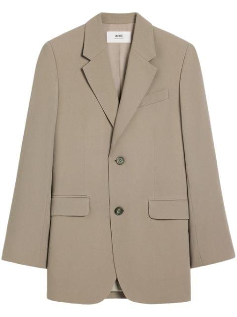 single-breasted virgin wool coat by AMI