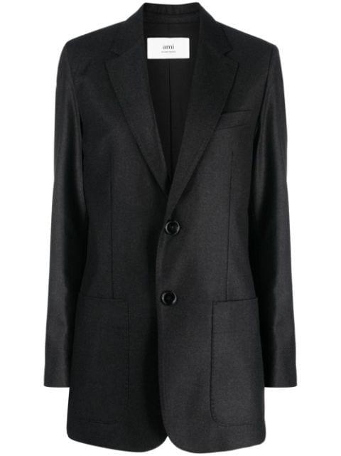single-breasted wool blazer by AMI