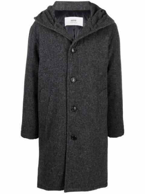 single-breasted wool coat by AMI