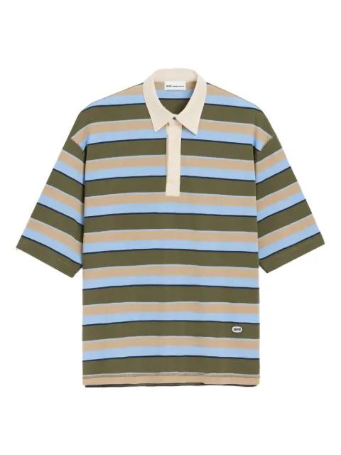 striped Ami-patch polo shirt by AMI