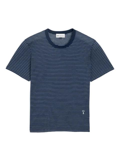 striped cotton Ami de Coeur T-shirt by AMI