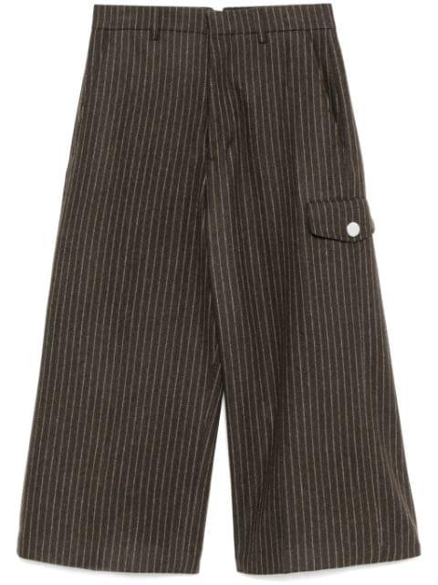 striped cropped trousers by AMI