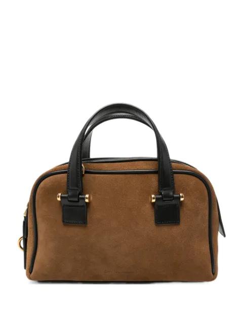 suede leather tote bag by AMI