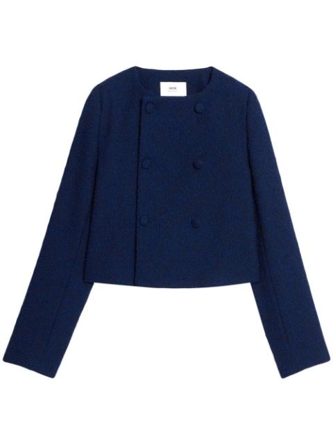 textured cropped jacket by AMI