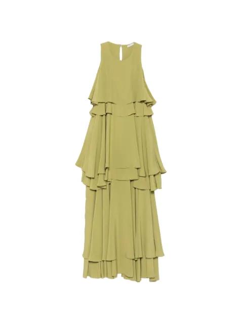 tiered ruffled midi dress by AMI