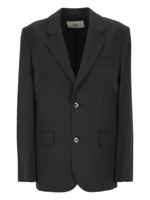 two-button padded-shoulder blazer by AMI