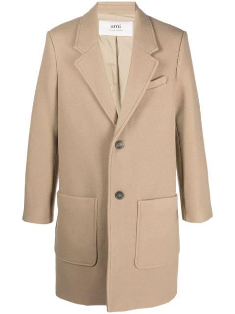 virgin wool single-breasted coat by AMI