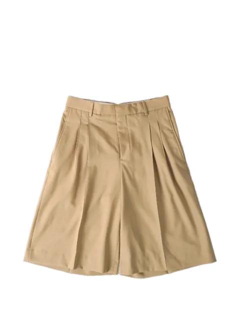 wide leg pleated shorts by AMI