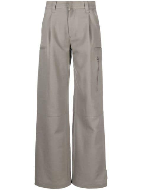 wide-leg virgin-wool trousers by AMI