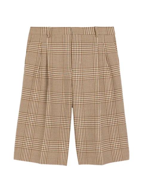 wool Prince Of Wales checkered shorts by AMI