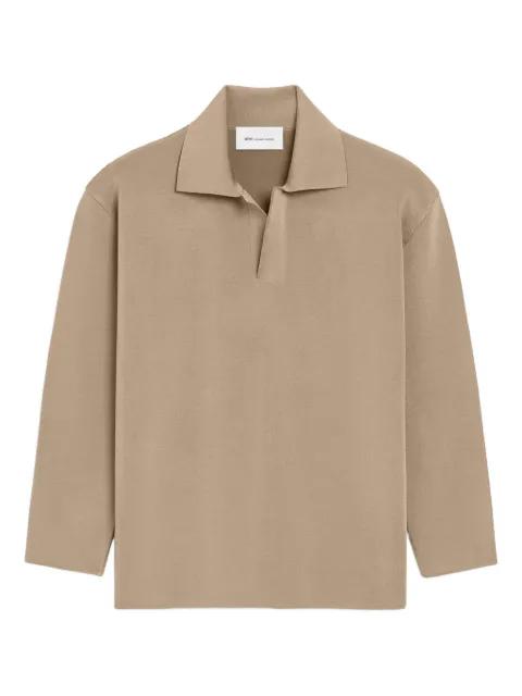 wool long sleeves polo by AMI
