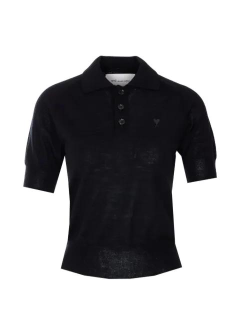 wool short sleeves Ami de Coeur polo by AMI