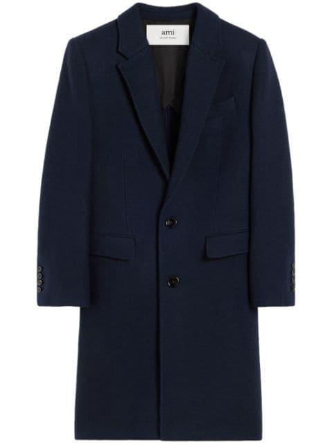 wool single-breasted coat by AMI