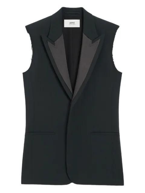 wool sleeveless gilet by AMI
