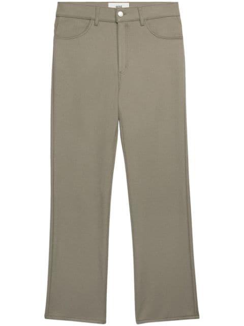 wool straight-leg trousers by AMI