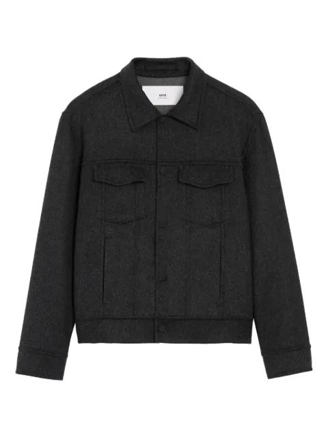 wool trucker jacket by AMI