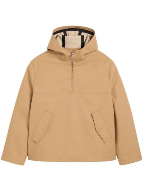 zip-up hoodied cotton jacket by AMI