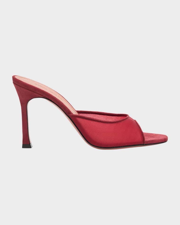 95mm Alexa Mesh Mule Pumps by AMINA MUADDI