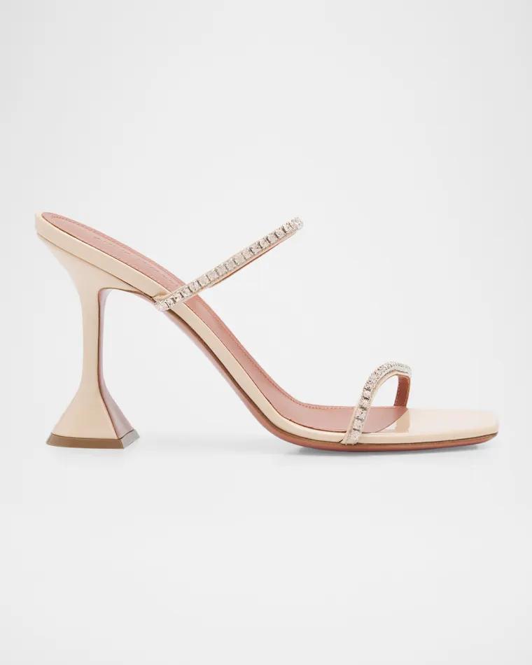 95mm Gilda Patent Leather Mules by AMINA MUADDI
