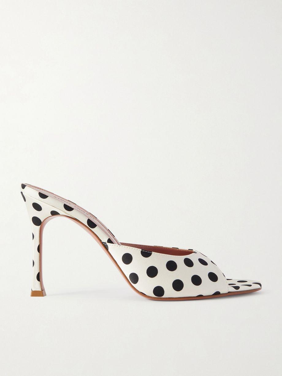 Alexa polka-dot satin mules by AMINA MUADDI