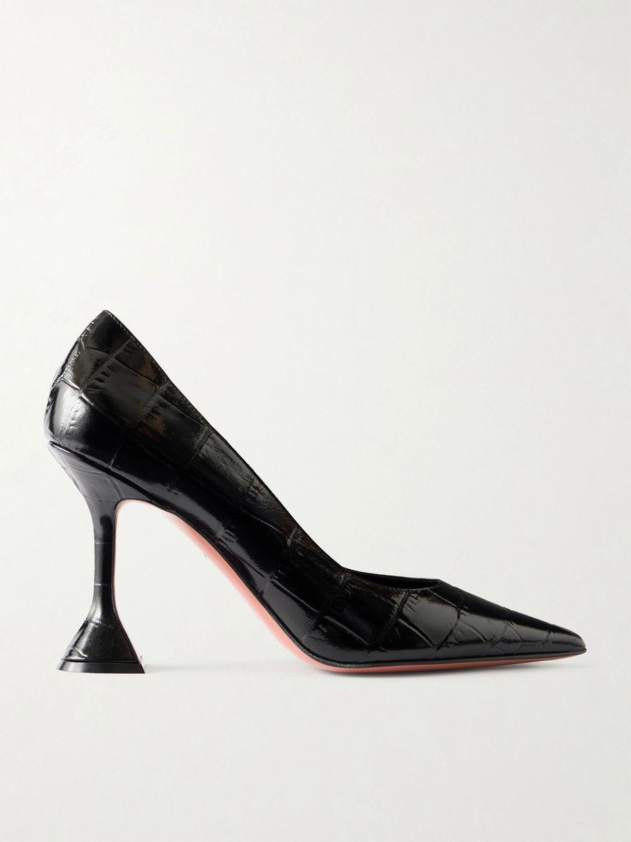 Ami croc-effect leather pumps by AMINA MUADDI