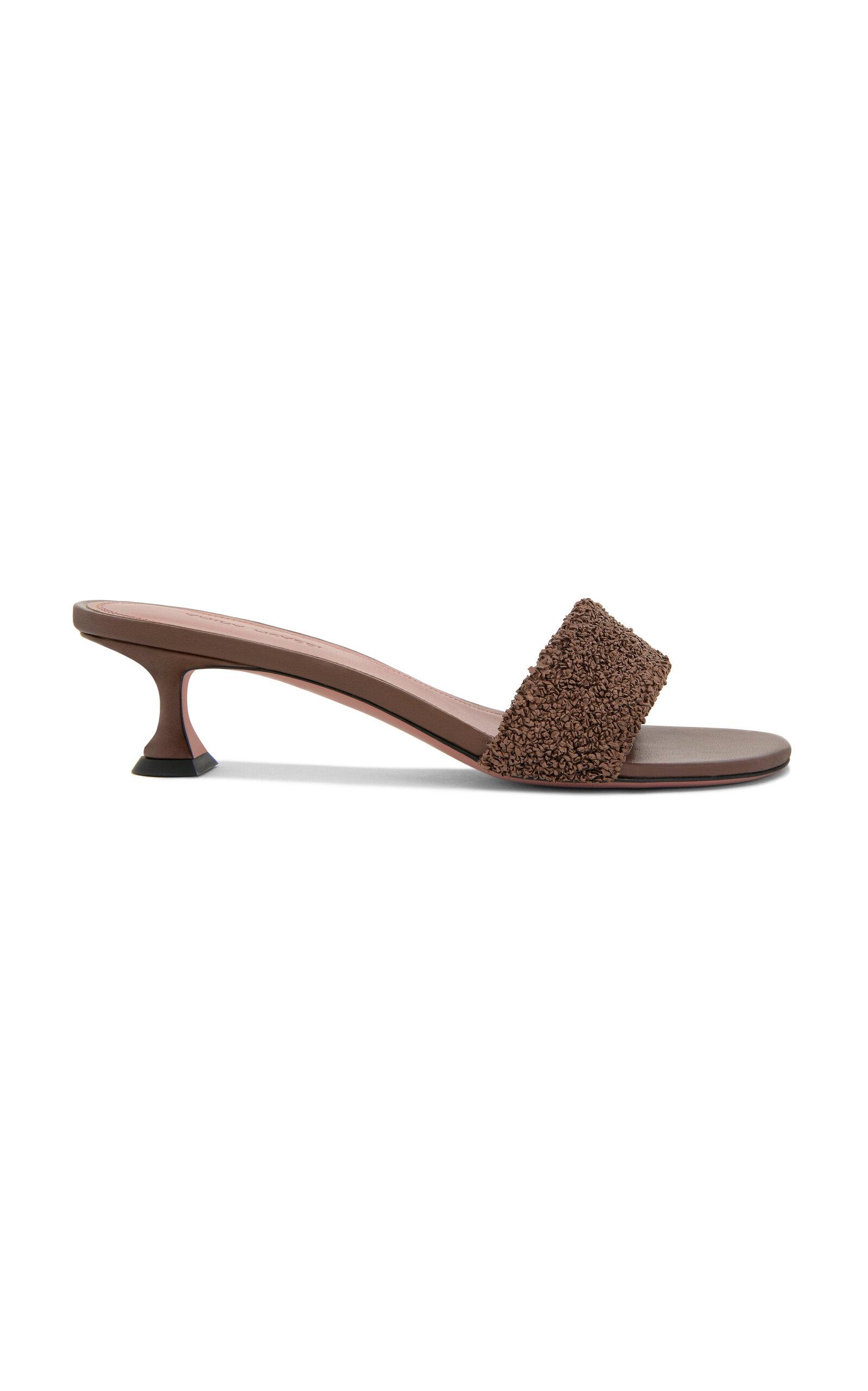 Amina Muaddi Andreea Raffia Sandals - Moda Operandi by AMINA MUADDI
