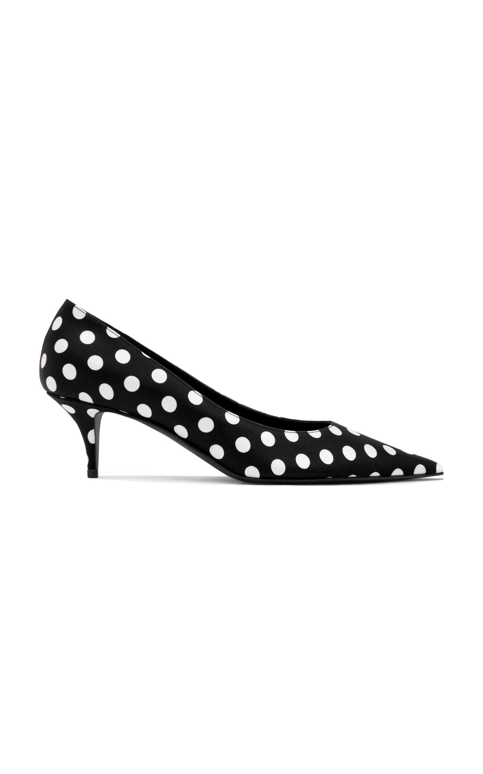 Amina Muaddi Barbara Polka-Dot Satin Pumps - Moda Operandi by AMINA MUADDI
