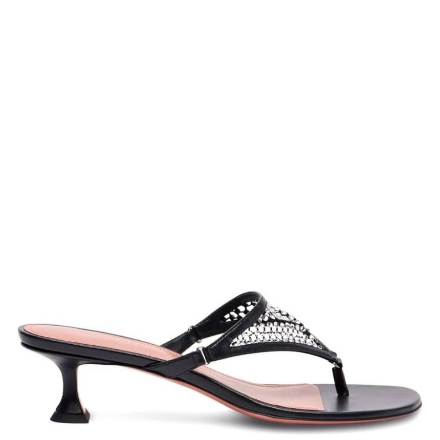 Amina Muaddi Cameron Crystal Thong Sandals by AMINA MUADDI