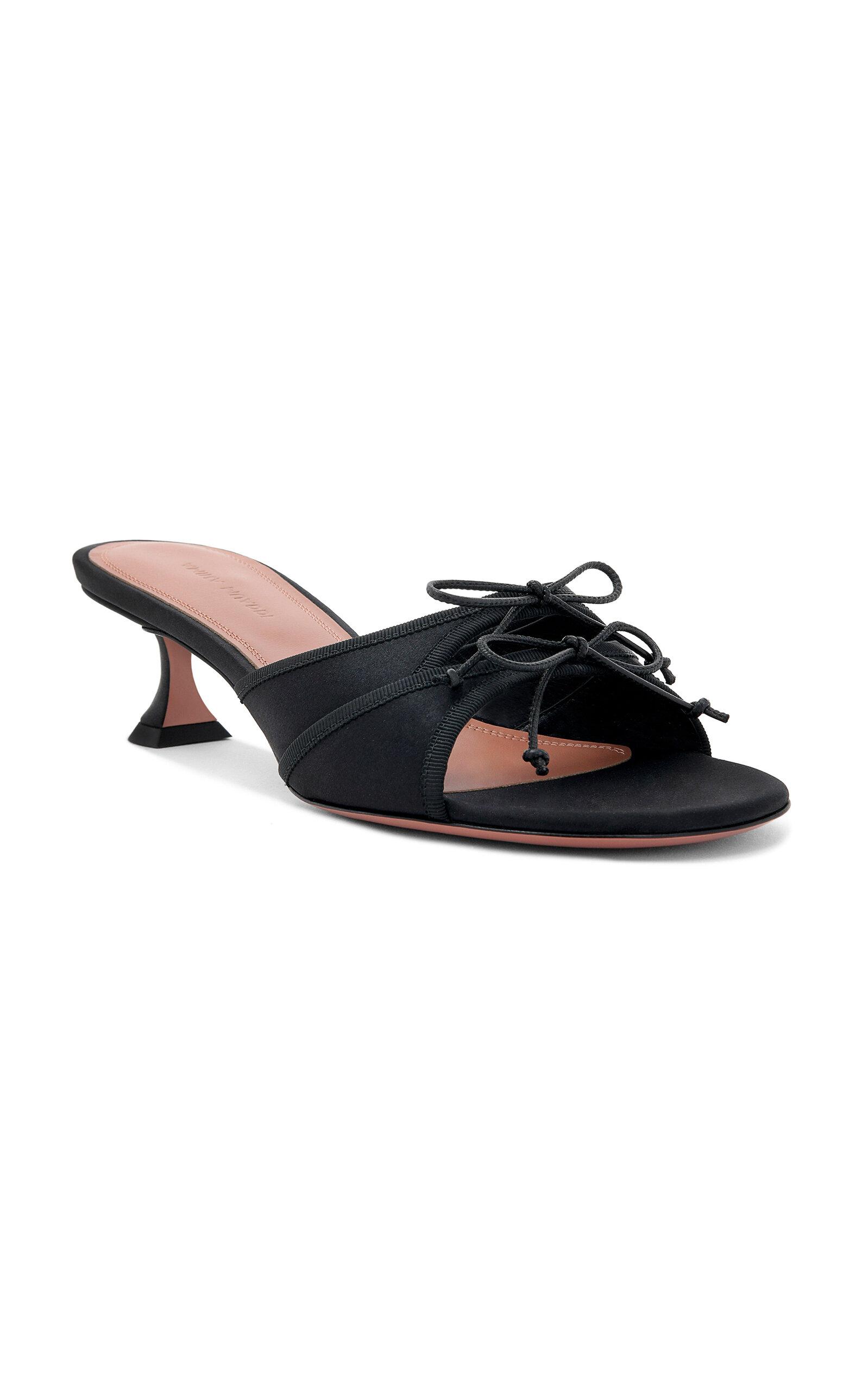 Amina Muaddi Eleonora Satin Mules - Moda Operandi by AMINA MUADDI