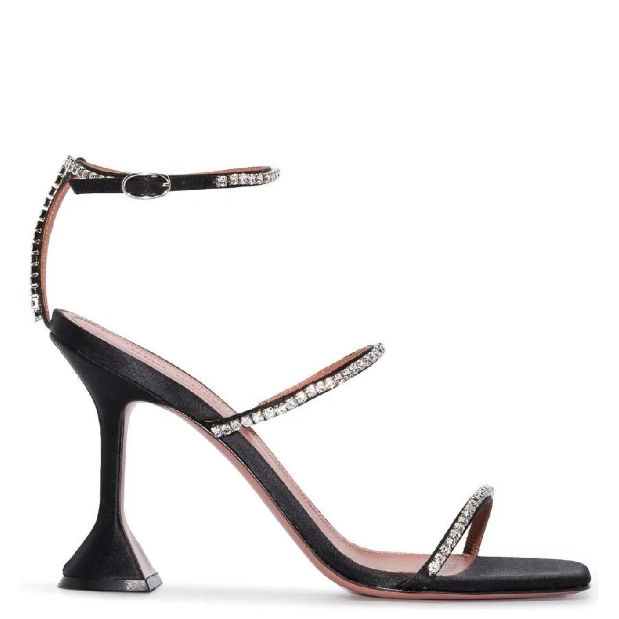 Amina Muaddi Glida Rhinestone Embellished Sandals by AMINA MUADDI