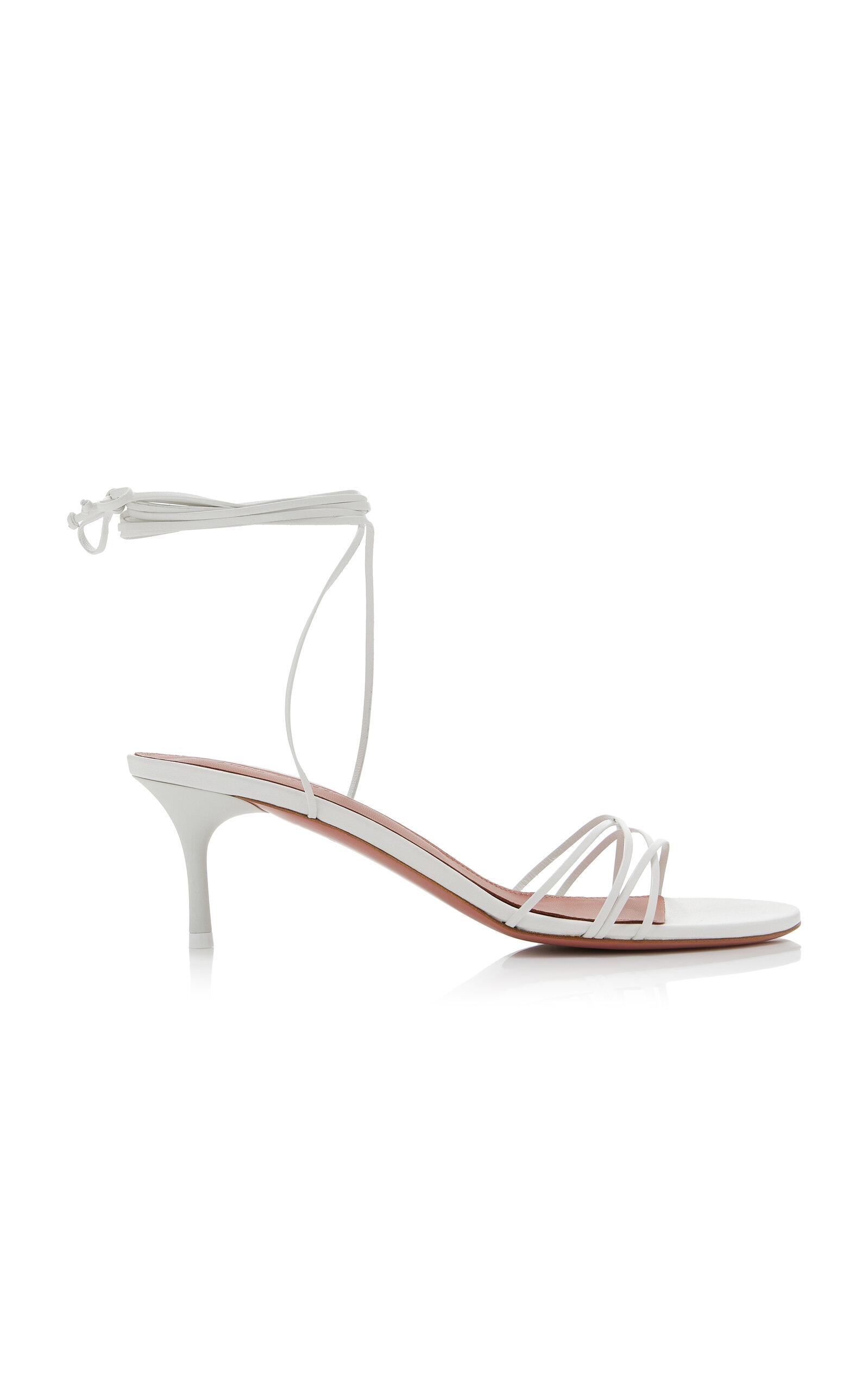 Amina Muaddi Lori Lace-Up Leather Sandals - Moda Operandi by AMINA MUADDI