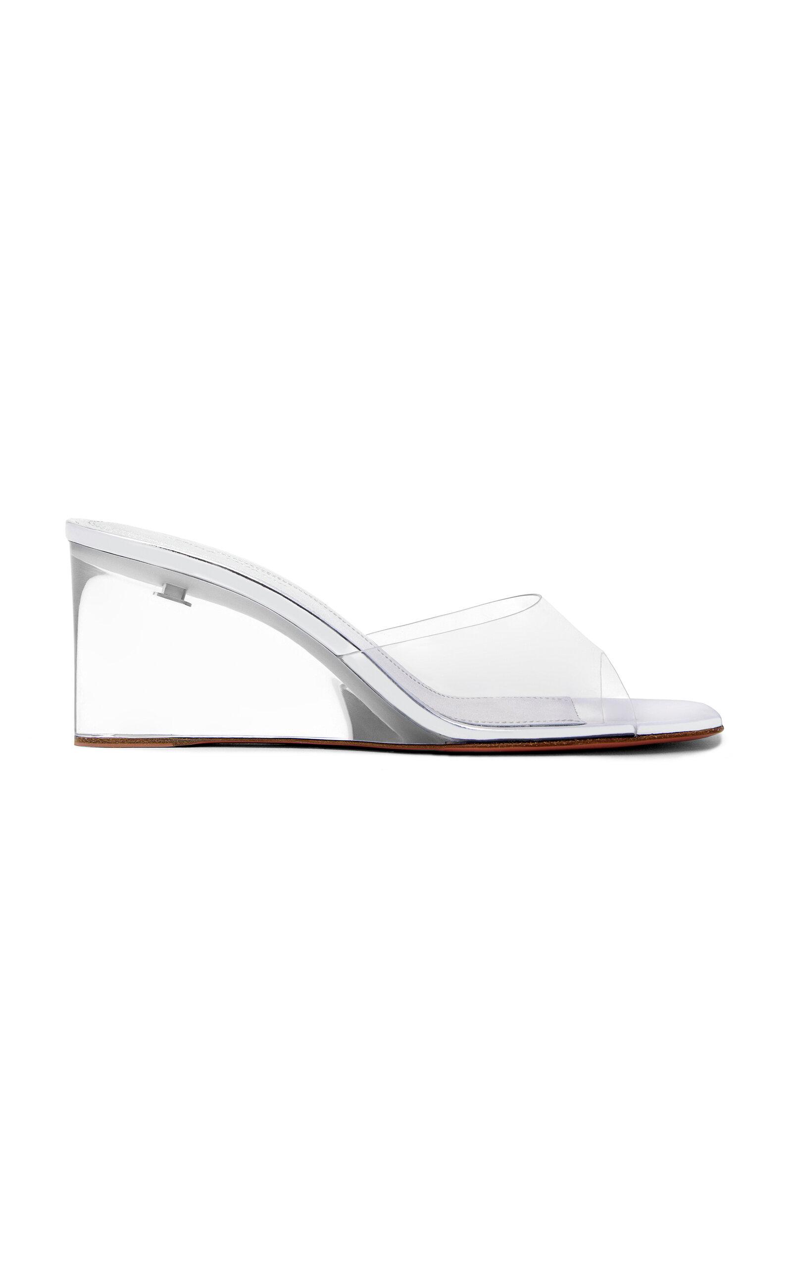 Amina Muaddi Lupita PVC Wedge Sandals - Moda Operandi by AMINA MUADDI