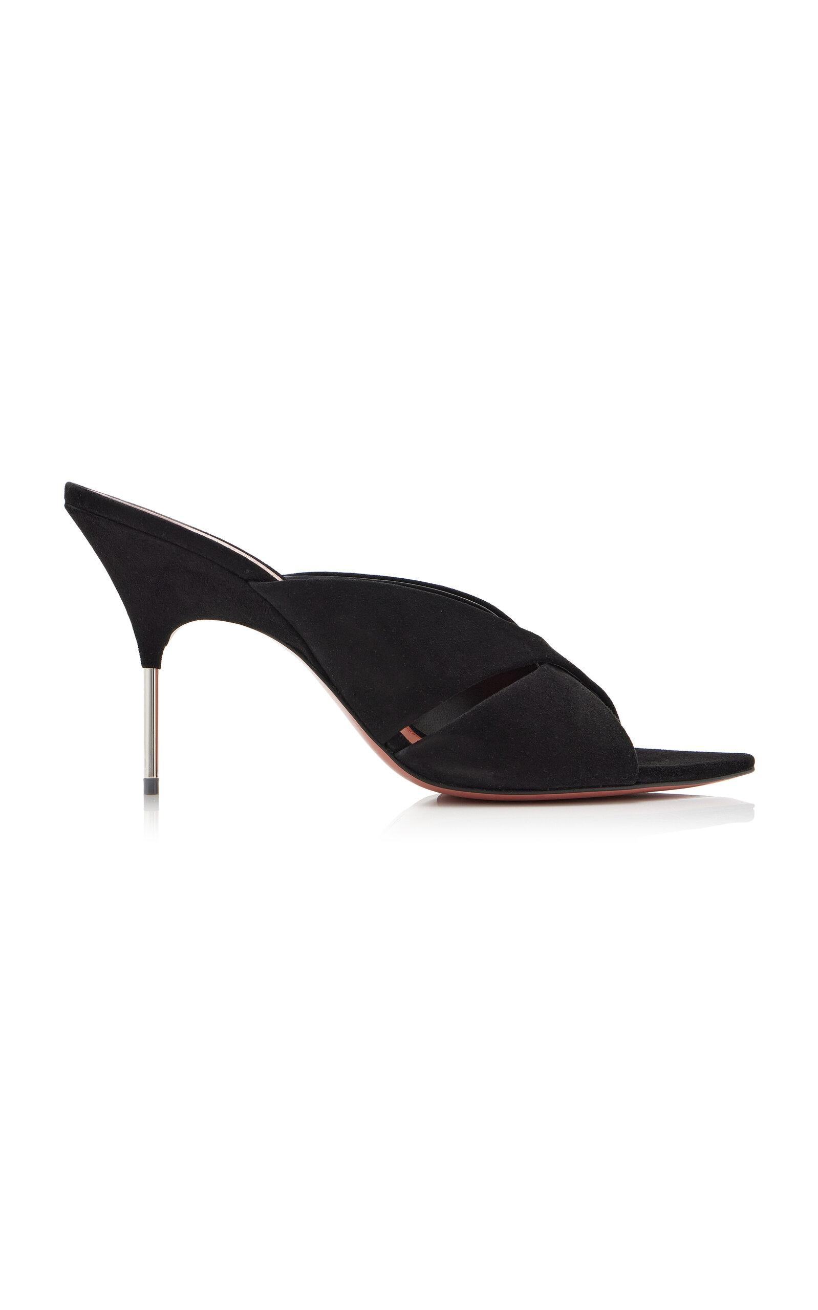 Amina Muaddi Samantha Suede Sandals - Moda Operandi by AMINA MUADDI