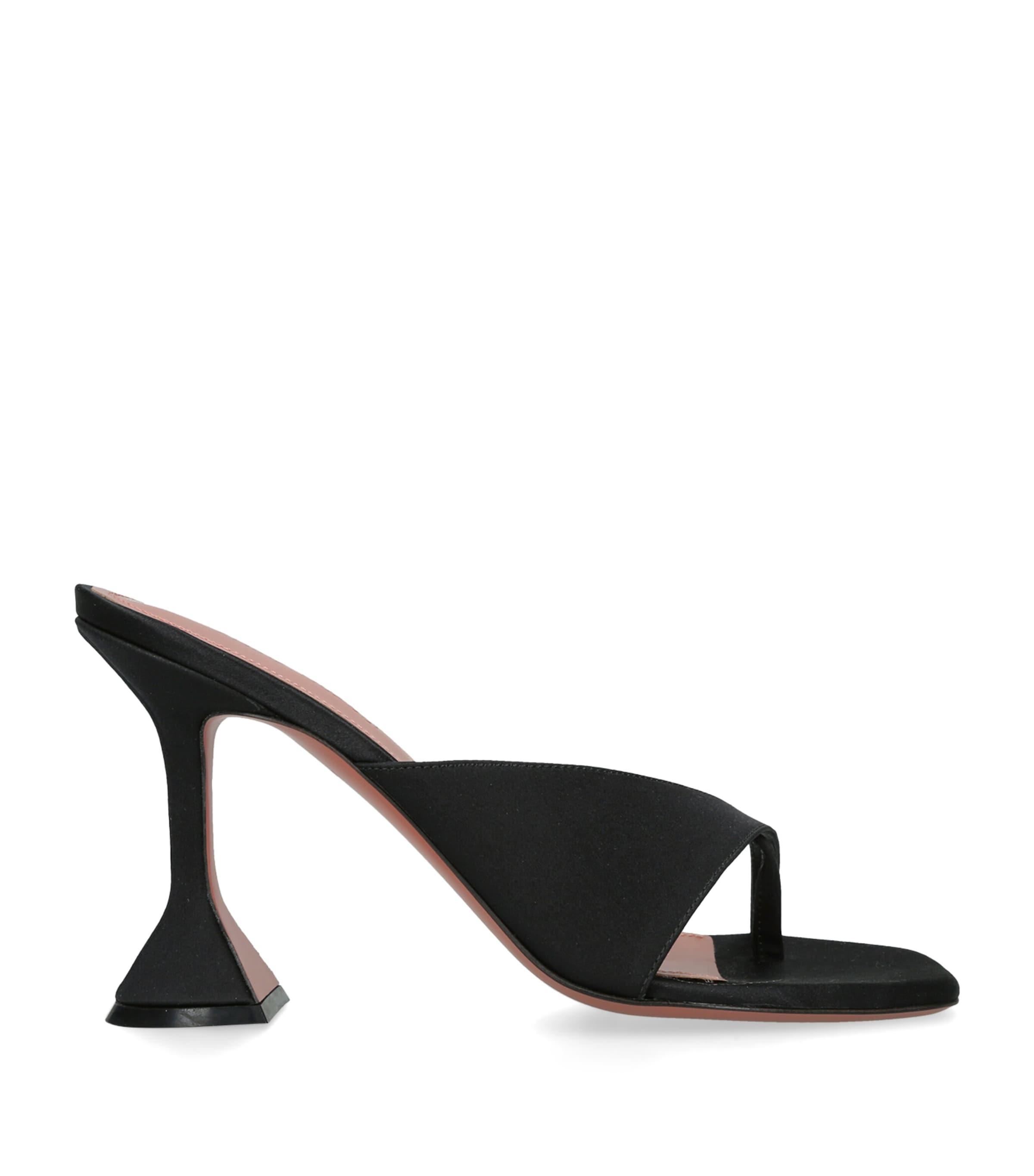 Amina Muaddi Satin Shiona Mules 95 by AMINA MUADDI