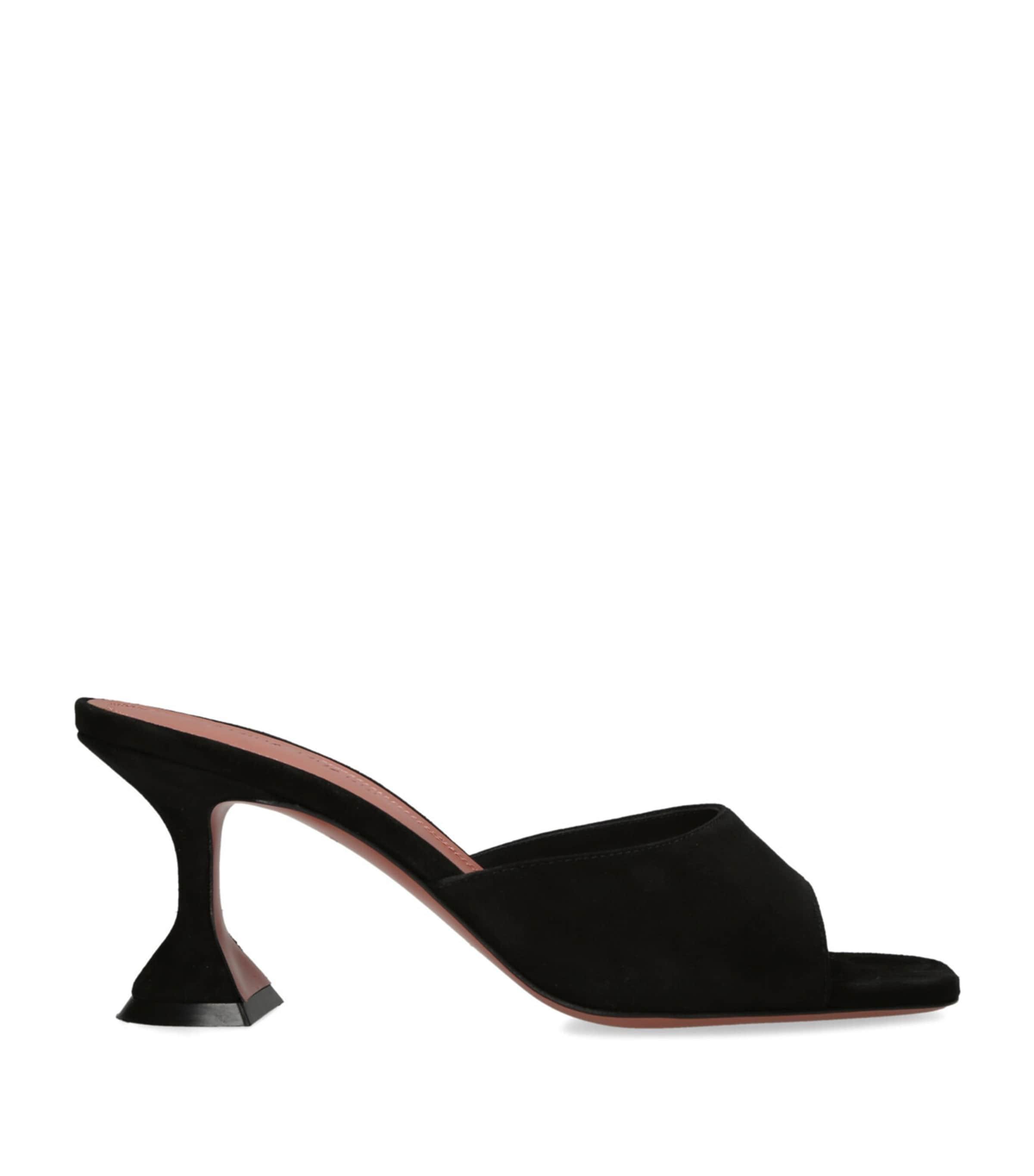 Amina Muaddi Suede Lupita Mules 70 by AMINA MUADDI