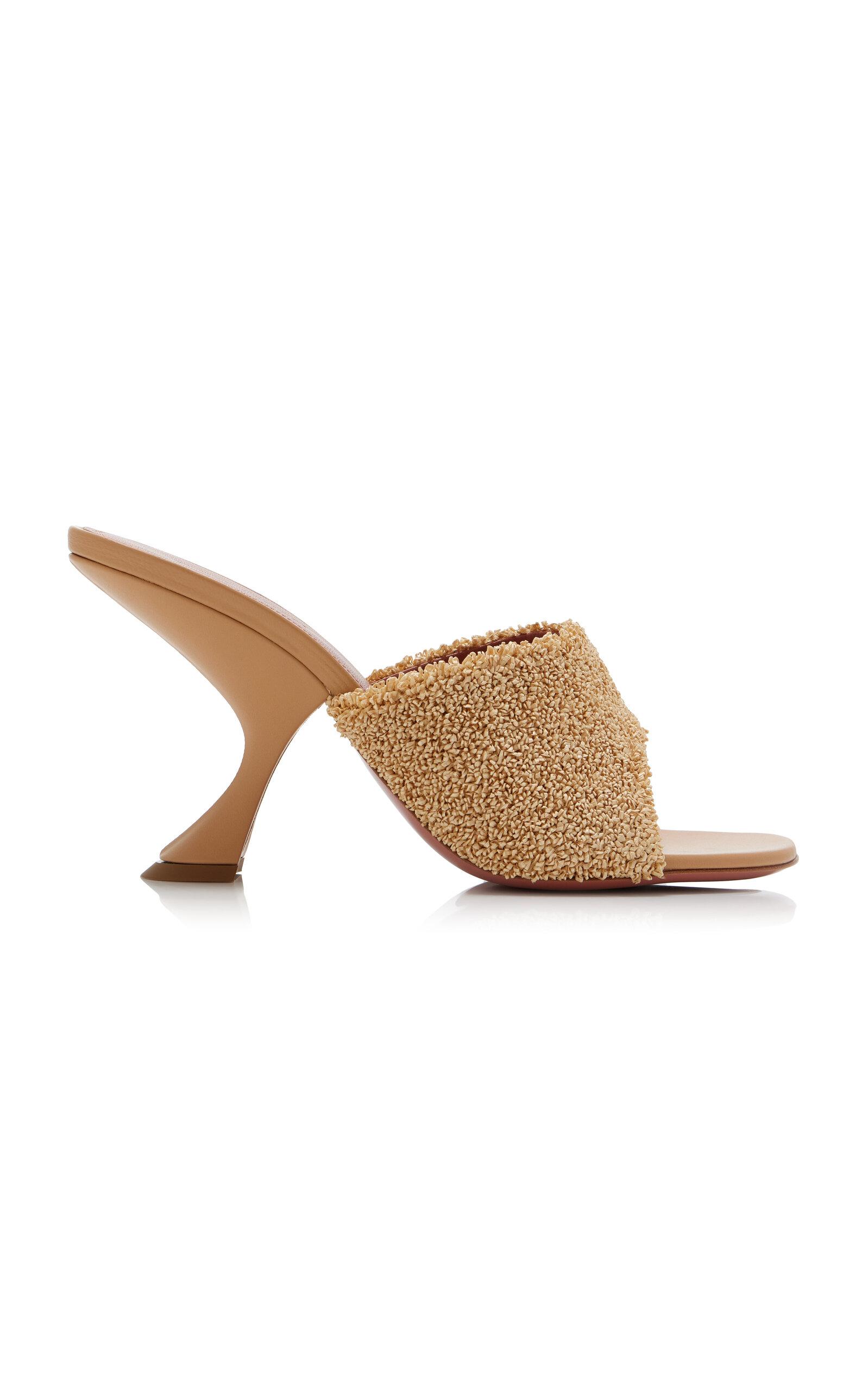 Amina Muaddi Taylor Raffia Sandals - Moda Operandi by AMINA MUADDI