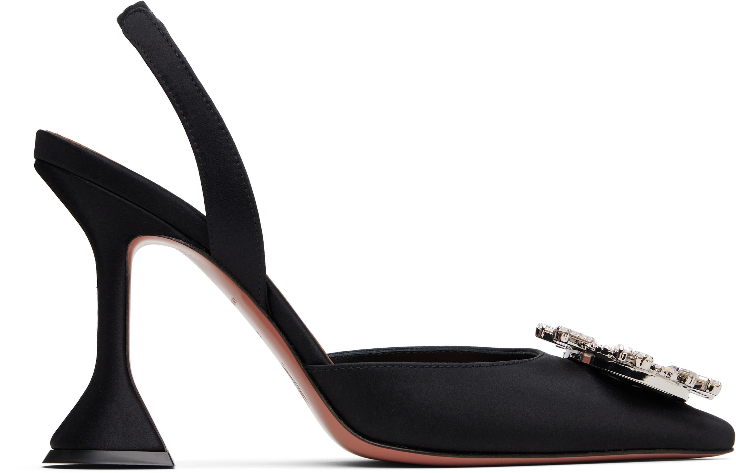 Black Begum Sling Heels by AMINA MUADDI