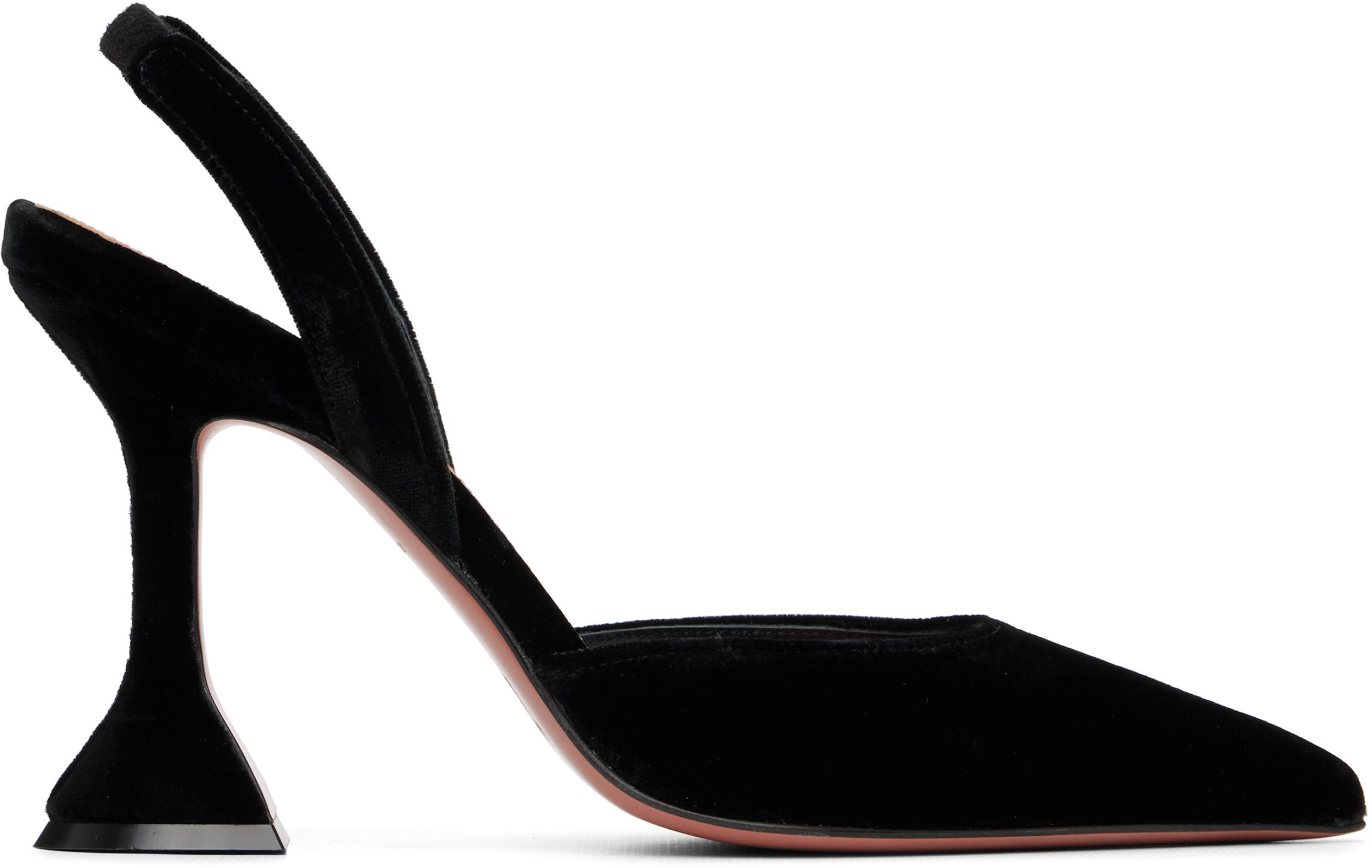 Black Holli 95 Sling Heels by AMINA MUADDI