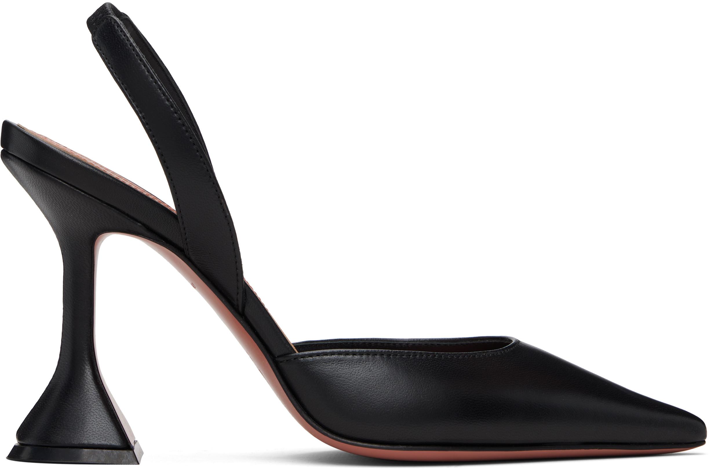 Black Holli 95 Sling Heels by AMINA MUADDI