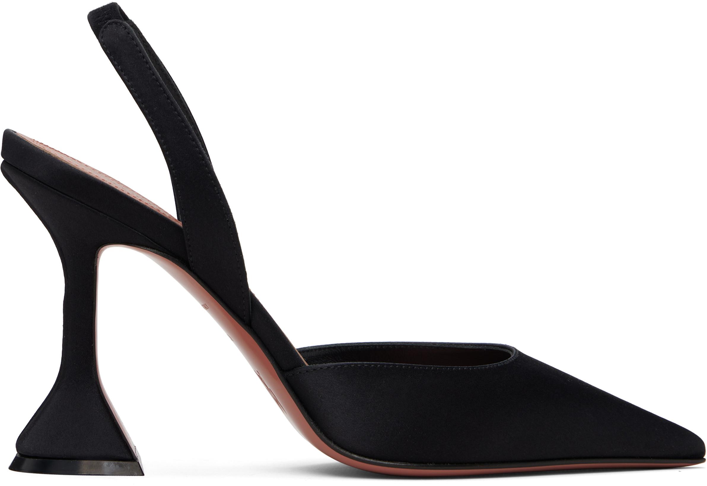 Black Holli 95 Sling Heels by AMINA MUADDI