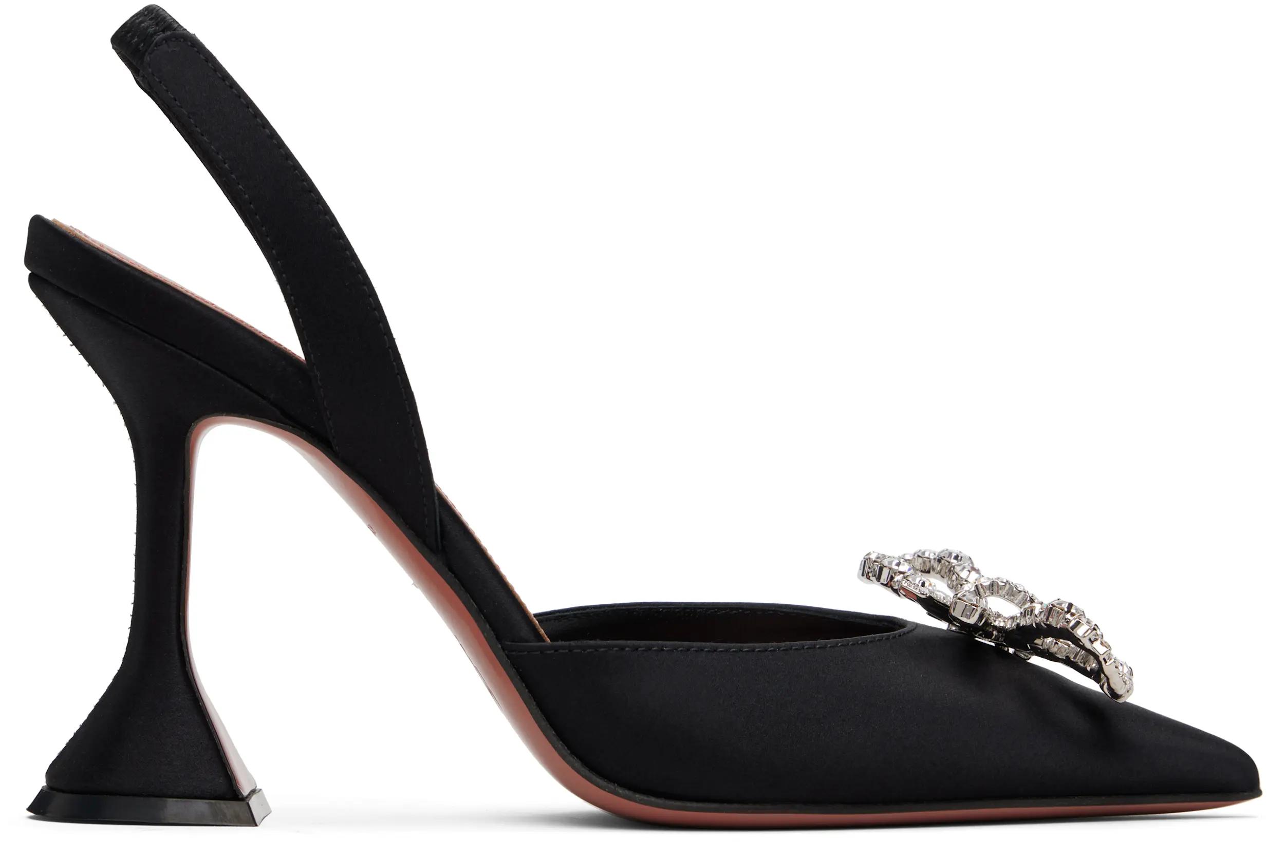 Black Rosie Sling Heels by AMINA MUADDI
